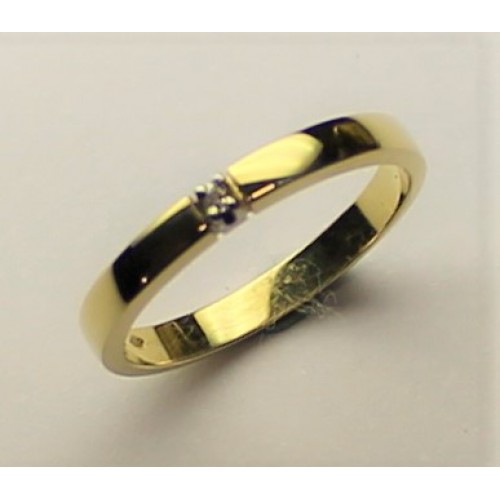 by R&C bicolor gouden ring model Carole met 1x0.01ct briljant geslepen diamant mt 17+ - 000049720
